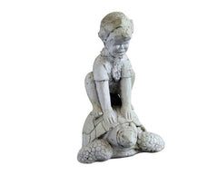 Turtle Rider 14 Garden Animal Statue - XoticBrands Home Decor