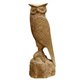 Owl Carved 18 Garden Animal Statue - XoticBrands Home Decor