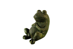 Laid Back Frog 7 Garden Animal Statue - XoticBrands Home Decor