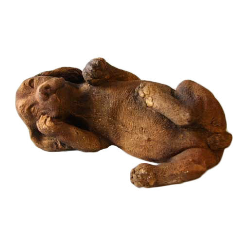 Playing Puppy On Back Garden Animal Statue - XoticBrands Home Decor