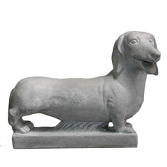 Dachshund On Base Garden Animal Statue - XoticBrands Home Decor