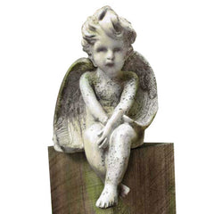 Meditation Cherub Medium 15 Garden Angel Statue - XoticBrands Home Decor