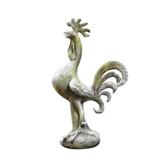 Rooster Crowing 22 Garden Animal Statue - XoticBrands Home Decor