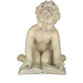 Quinn With Book Garden Angel Statue - XoticBrands Home Decor
