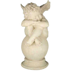 Napping Cherub With Wings Garden Angel Statue - XoticBrands Home Decor