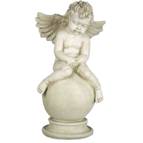 Sleepy Angel With Wings 19"H Garden Angel Statue - XoticBrands Home Decor