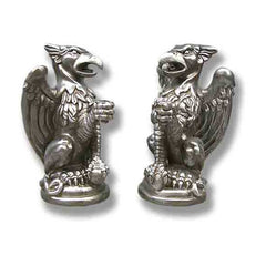 Griffin Candleholder Set/2 Gargoyle Sculpture - XoticBrands Home Decor