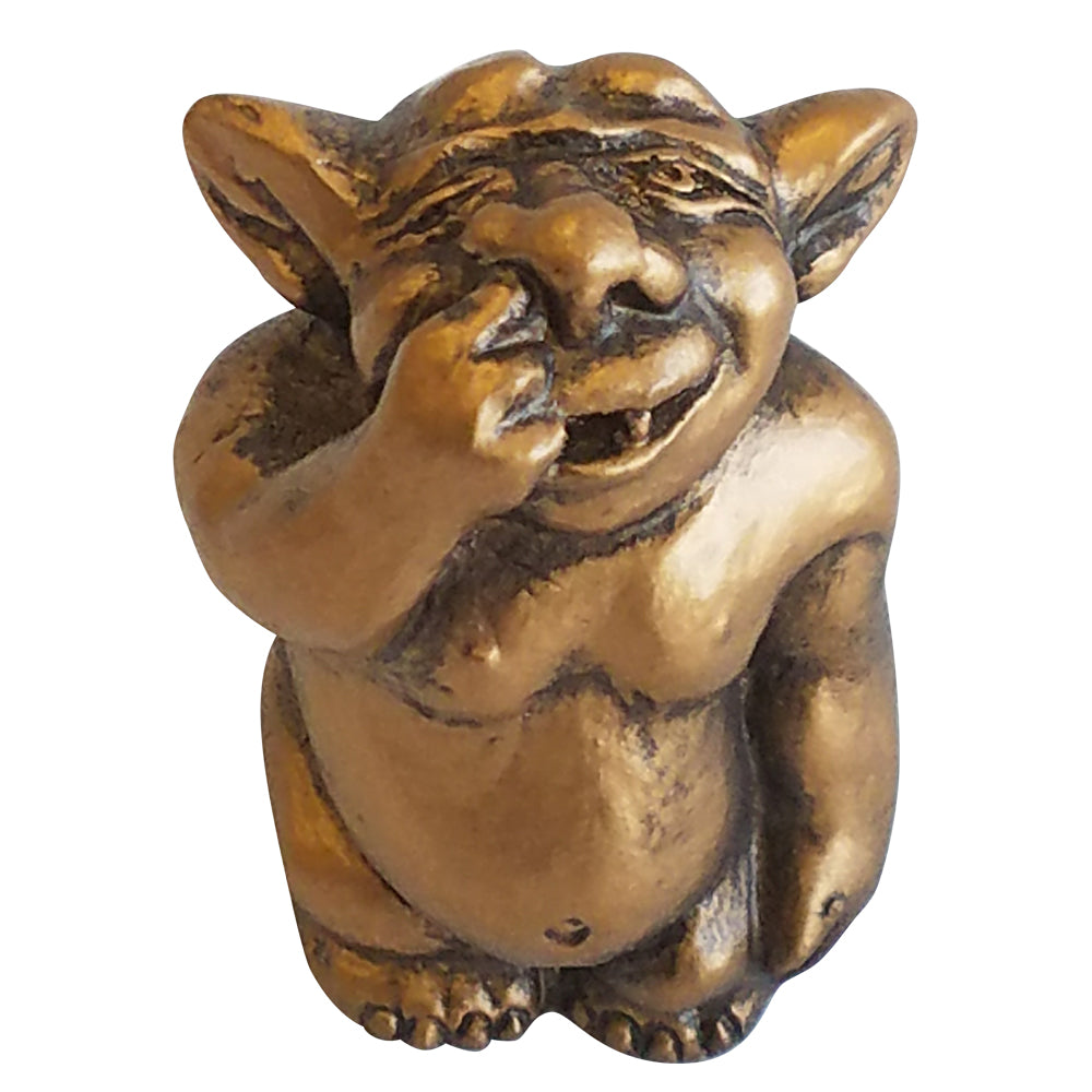 Suggus, The Nose Picking Gargoyle Desktop Sculpture Statue - Bronze Finish - XoticBrands Home Decor