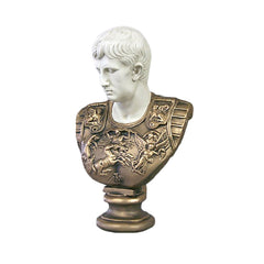 Caesar (Two Tone) Armor 24 - Greek & Roman Busts - XoticBrands Home Decor