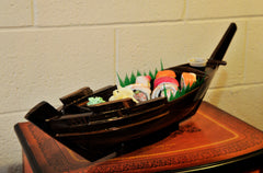 Dhow Boat Sushi Tray Model Display, Home furniture and decor, Old Modern Handicrafts, XoticBrands Home Decor