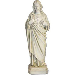Sacred Heart-16" Religious Sculpture - XoticBrands Home Decor