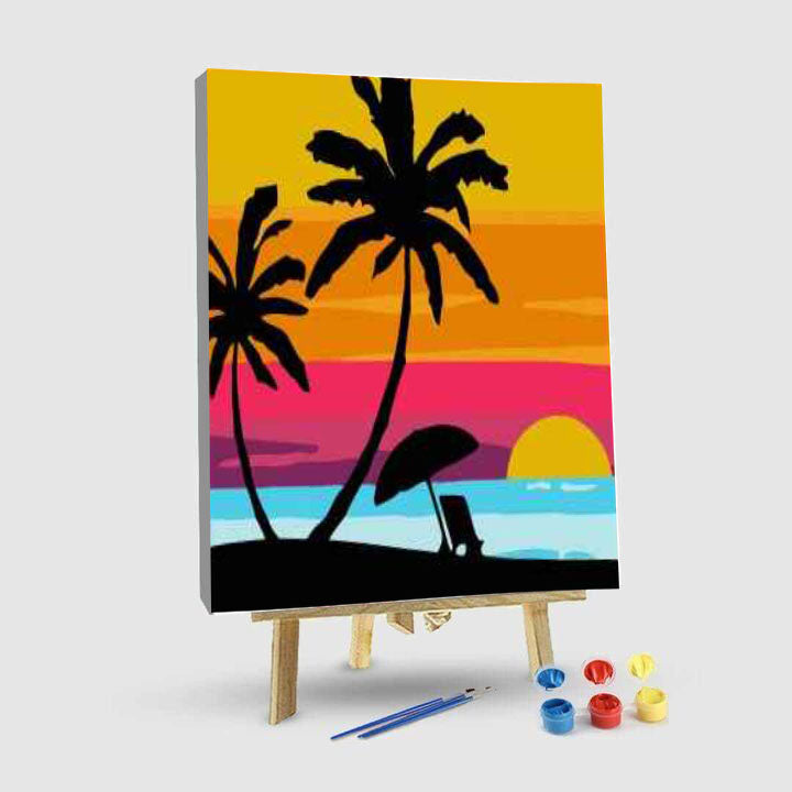 Beautiful Beach Side - DIY Paint By Numbers - XoticBrands Home Decor