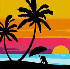 Beautiful Beach Side - DIY Paint By Numbers - XoticBrands Home Decor