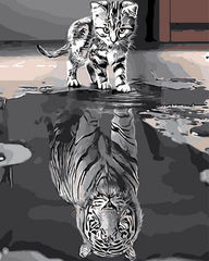 The Tiger Cub - DIY Paint By Numbers - XoticBrands Home Decor