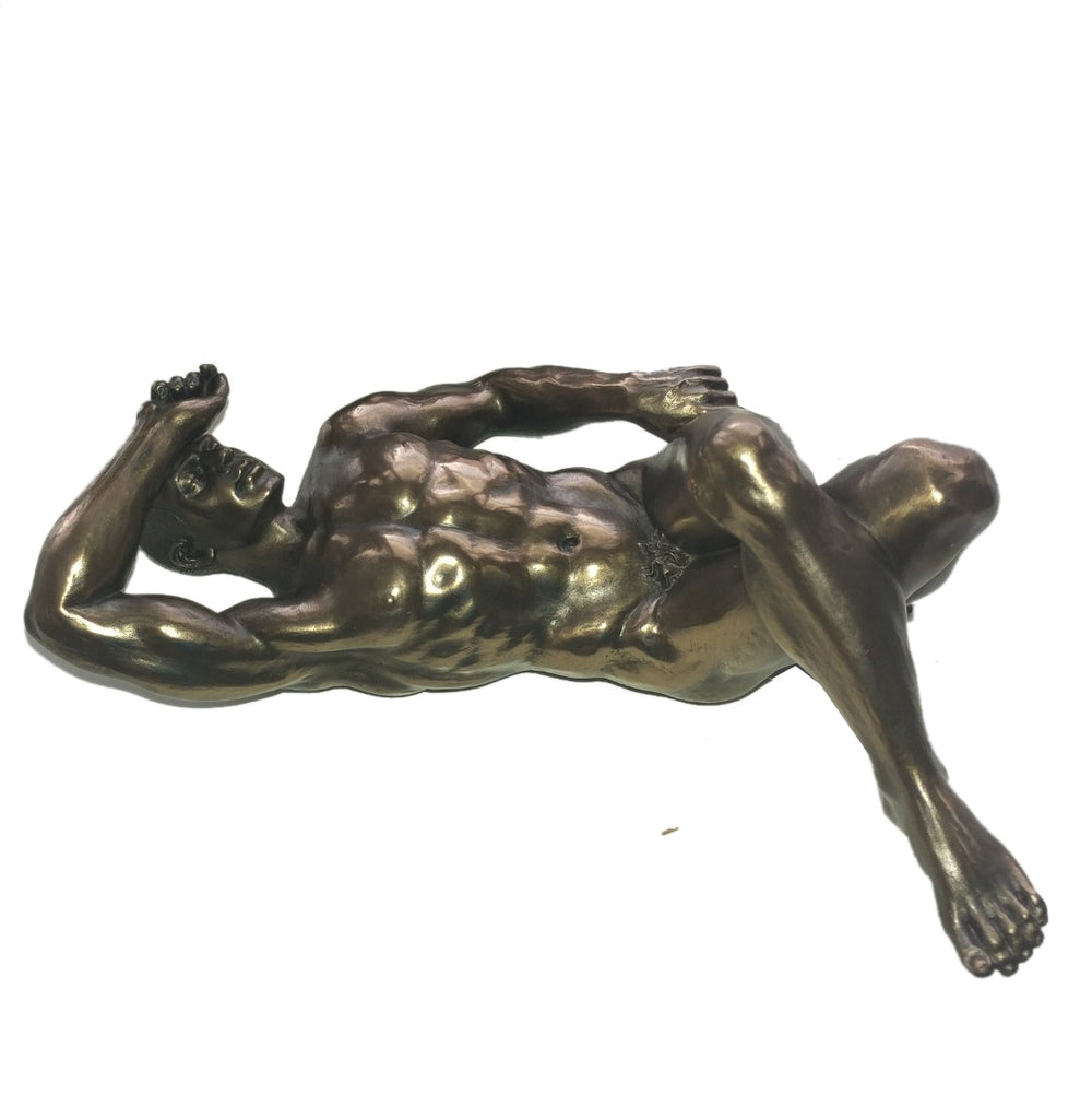 Nude Male - Artistic Bronze FInish Body Sculpture, , XoticBrands, XoticBrands Home Decor