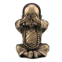 Little Monk - See No Evil - Ethnic Collectibles. Sculpture Figurine - XoticBrands Home Decor