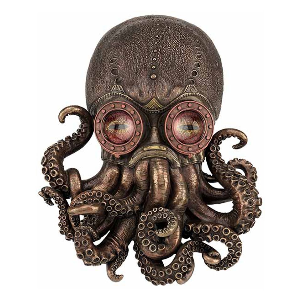 Steampunk Octopus Wall Plaque - Steampunk. Sculpture - XoticBrands Home Decor