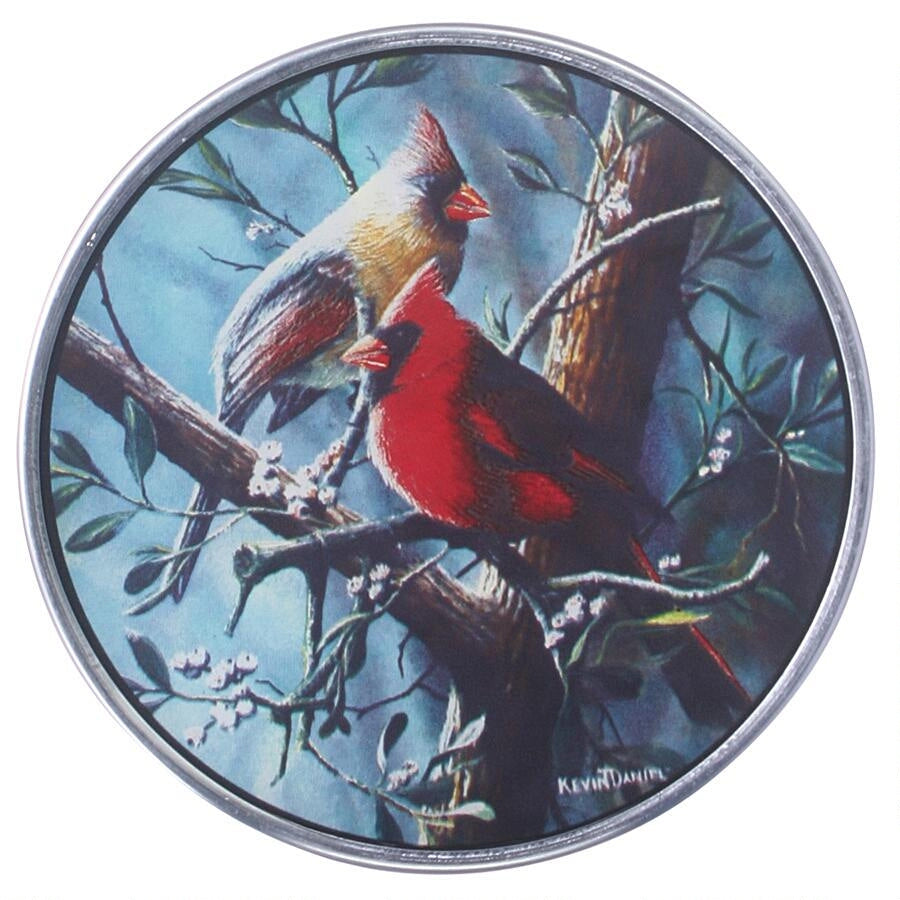 North America Cardinal Birds Art Glass, New Decor, XoticBrand, XoticBrands Home Decor