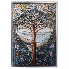 Tree Of Life Art Glass, Stained Glass, Design Toscano, XoticBrands Home Decor