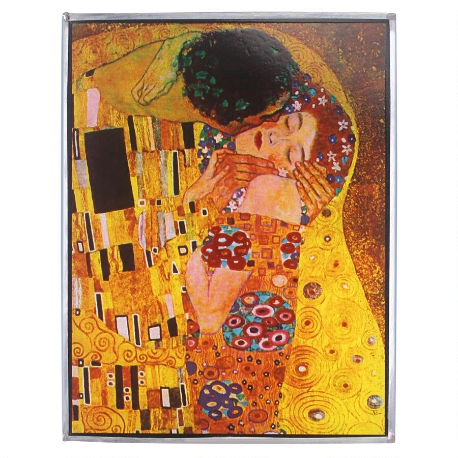 The Kiss, 1908 Art Glass, Stained Glass, Design Toscano, XoticBrands Home Decor