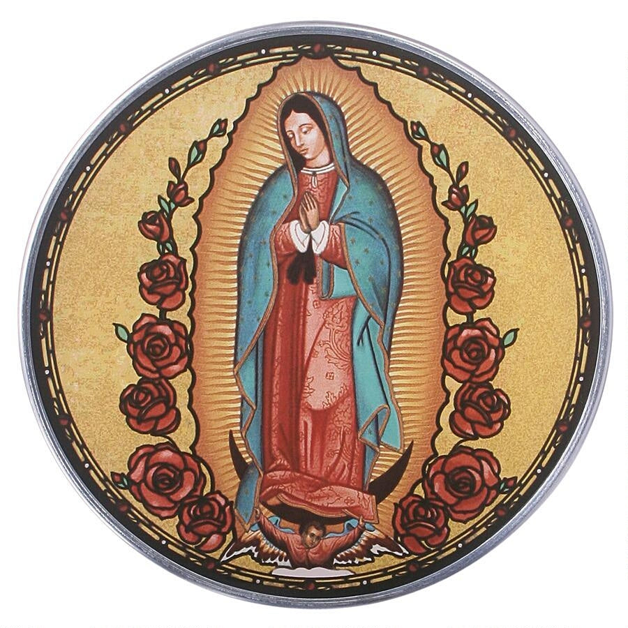 Our Lady Of Guadalupe Art Glass, Christian Art, Design Toscano, XoticBrands Home Decor