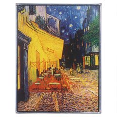 CafÉ Terrace At Night, 1888 Art Glass, Stained Glass, Design Toscano, XoticBrands Home Decor