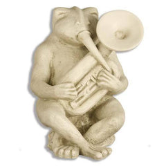 Frog Singing Jazz-Tuba 14 Garden Animal Statue - XoticBrands Home Decor