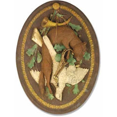Fox Trophy Plaque Garden Animal Statue - XoticBrands Home Decor