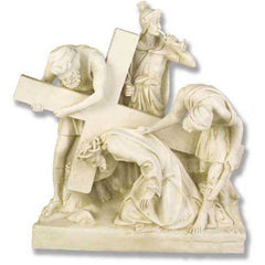Jesus Falls The 1St Time Station # 3 Religious Sculpture - XoticBrands Home Decor