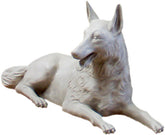 Wolf Laying 23"H (Tongue Out) Animal Sculpture, Home Decor, XoticBrands, XoticBrands Home Decor