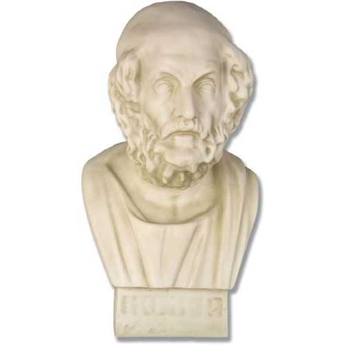 Homer Bust-26 - Greek & Roman Busts - XoticBrands Home Decor