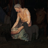 SHEPHERD KNEELING FOR LIFESIZE SET 42"H Animal Religious Sculpture, Religious Decor, XoticBrands, XoticBrands Home Decor
