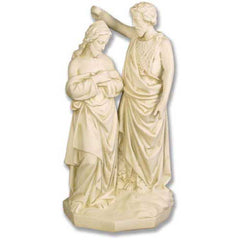 John Baptising Christ Religious Sculpture - XoticBrands Home Decor