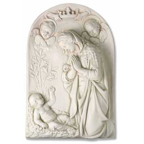 Adoration Of The Child Fz 29"H Animal Religious Sculpture, Religious Decor, XoticBrands, XoticBrands Home Decor