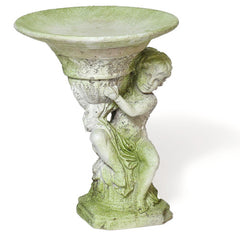 French Cherub Birdbath Animal Garden Sculpture, Home Decor, XoticBrands, XoticBrands Home Decor