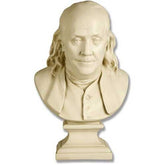 Franklin Bust By Houdon 23 - Famous Americans Busts Sculpture - XoticBrands Home Decor