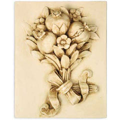 Pomegranate Harvest Frieze Seasonal Sculpture, Home Decor, XoticBrands, XoticBrands Home Decor