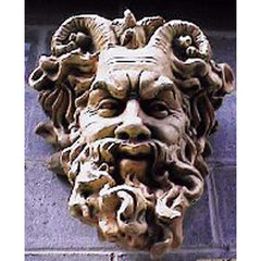Mask Of Faunus 20 Animal Gargoyles Sculpture, Home Decor, XoticBrands, XoticBrands Home Decor