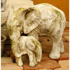 Bull Elephant & Calf 15 Animal Sculpture, Home Decor, XoticBrands, XoticBrands Home Decor