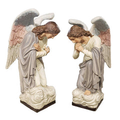 Adoration Kneeling Set 56 Animal Angel Sculpture, Home Decor, XoticBrands, XoticBrands Home Decor