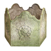 Asian 5 Sided Urn 14.5 H (R) Planters Sculpture, Home Decor, XoticBrands, XoticBrands Home Decor