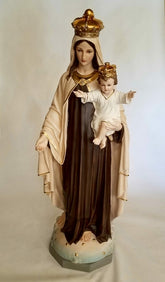 OUR LADY OF MT. CARMEL 5' Animal Religious Sculpture, Religious Decor, XoticBrands, XoticBrands Home Decor