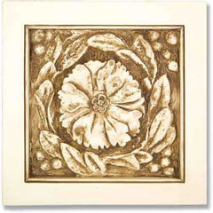 Rosette Remnant With Frame Wall Decor - XoticBrands Home Decor