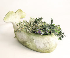 Whale planter Animal Sculpture, Home Decor, XoticBrands, XoticBrands Home Decor