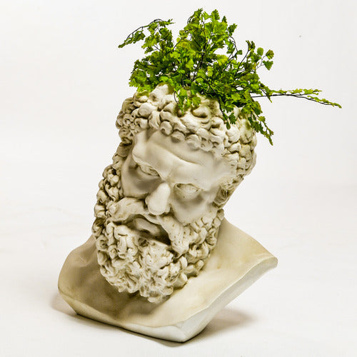 Hercules Bust Planter Animal Busts Sculpture, Home Decor, XoticBrands, XoticBrands Home Decor