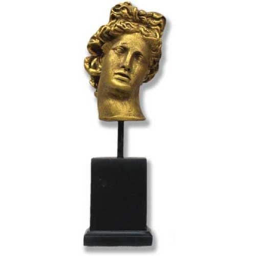 Apollo Head On Cube - Greek & Roman Busts - XoticBrands Home Decor
