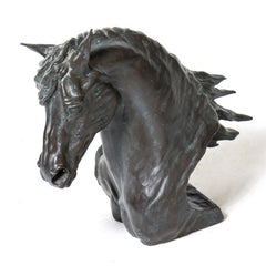 Horse Head bronzed Animal Sculpture, Home Decor, XoticBrands, XoticBrands Home Decor