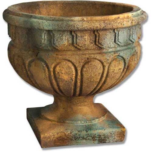 Fancy Fluted Urn 20 Animal Architectural Sculpture, Home Decor, XoticBrands, XoticBrands Home Decor