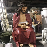 Seated Christ Animal Religious Sculpture, Religious Decor, XoticBrands, XoticBrands Home Decor