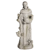 St. Francis with Basket & Squirrels Religious Sculpture, Religious Decor, XoticBrands, XoticBrands Home Decor